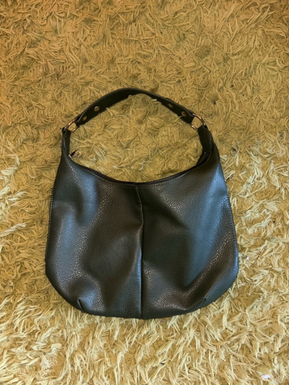 Classic Black Leather Hobo Bag - Sleek Everyday Shoulder Bag
